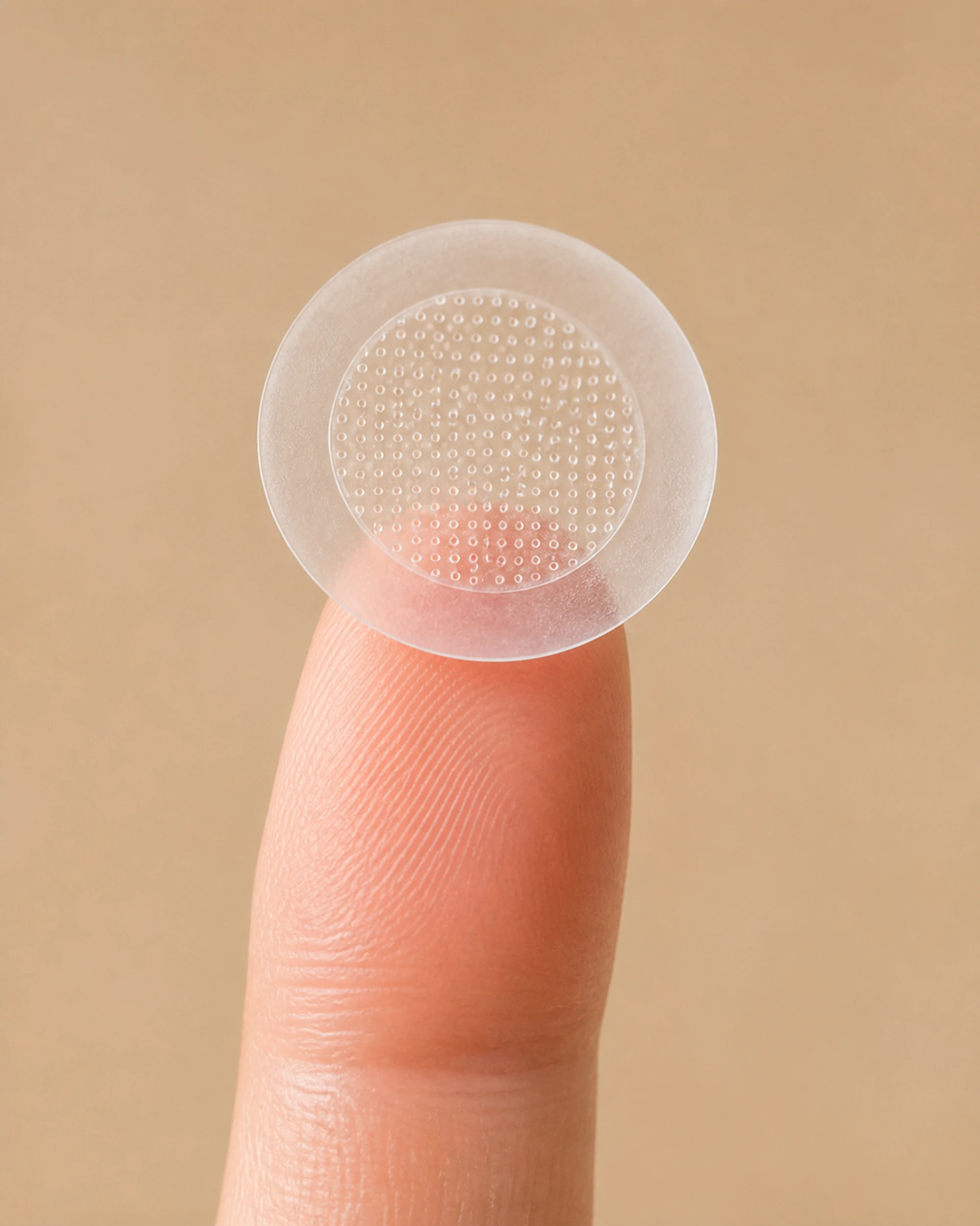 GH°1 DOT round patch detail visual with textured macro treatment